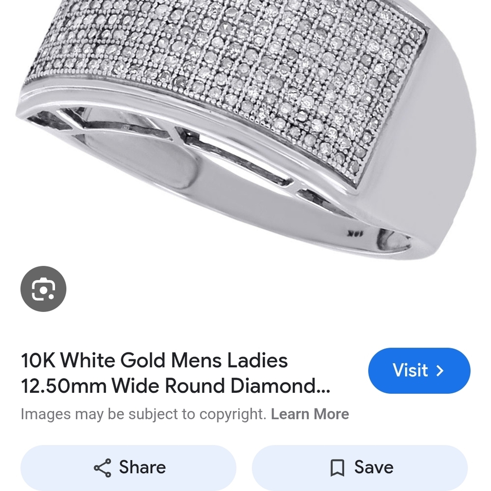 Elegant White Gold Diamond Ring